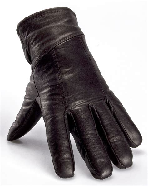 Black Leather Gloves 